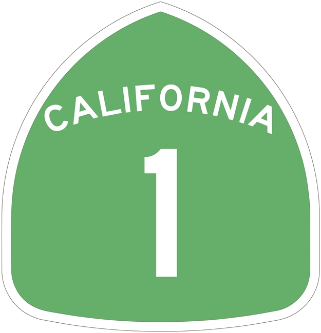 CALIFORNIA 1 highway sign