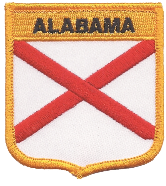 ALABAMA medium flag shield souvenir or uniform embroidered patch, AL