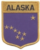 ALASKA large flag shield uniform or souvenir embroidered patch, AK