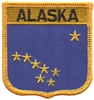 ALASKA medium flag shield uniform or souvenir embroidered patch, AK