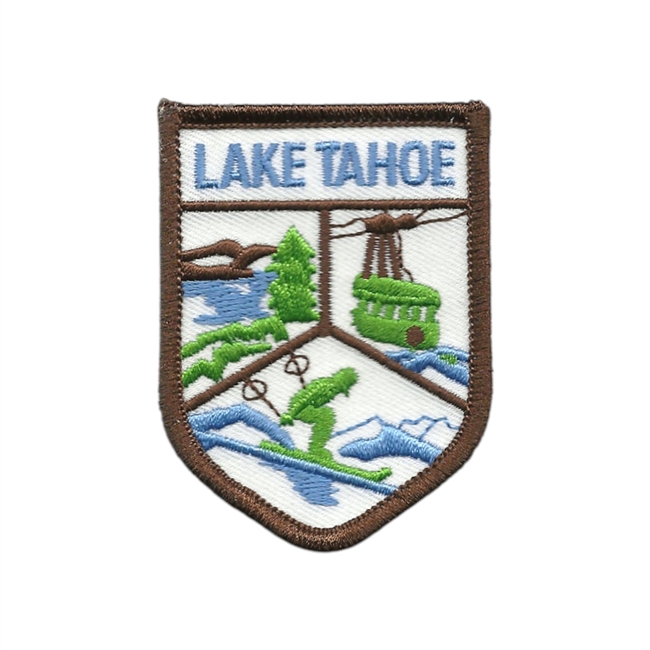Lake Tahoe Patch California Travel Souvenir Patch 2.75" Iron On Mountains 3 Scene Ski Sierra Nevadas - 10607