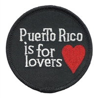 Puerto Rico Patch â€“ Puerto Rico is for Lovers â€“ Heart Travel Patch Iron On - 10614