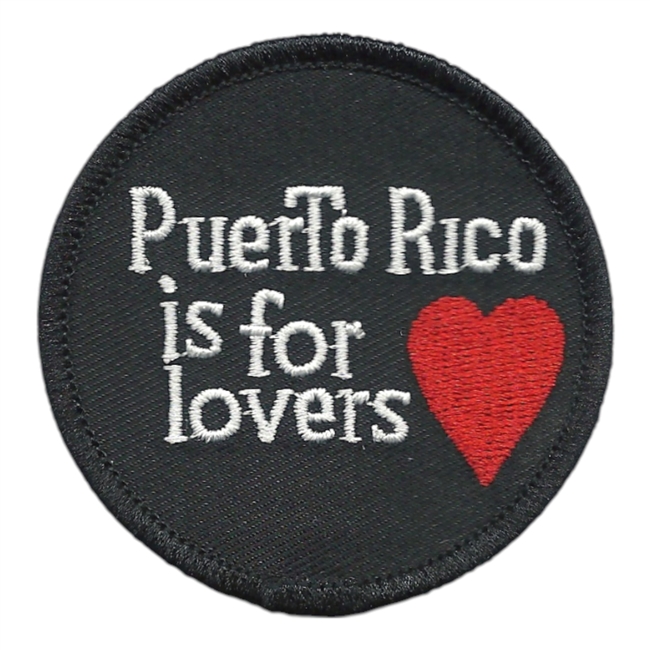 Puerto Rico Patch â€“ Puerto Rico is for Lovers â€“ Heart Travel Patch Iron On - 10614