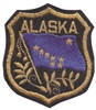 ALASKA mylar shield uniform or souvenir embroidered patch, AK