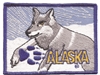 ALASKA wolf souvenir embroidered patch, AK