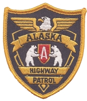 ALASKA HIGHWAY PATROL souvenir embroidered patch, AK
