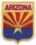 ARIZONA small flag shield uniform or souvenir embroidered patch, AZ, ARIZ