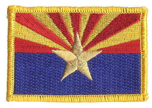 Arizona flag uniform or souvenir embroidered patch, AZ, ARIZ