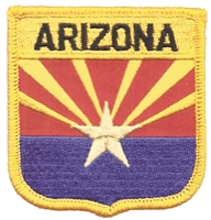 ARIZONA medium flag shield uniform or souvenir embroidered patch, AZ, ARIZ
