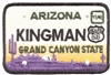 KINGMAN ARIZONA embroidered license plate patch.