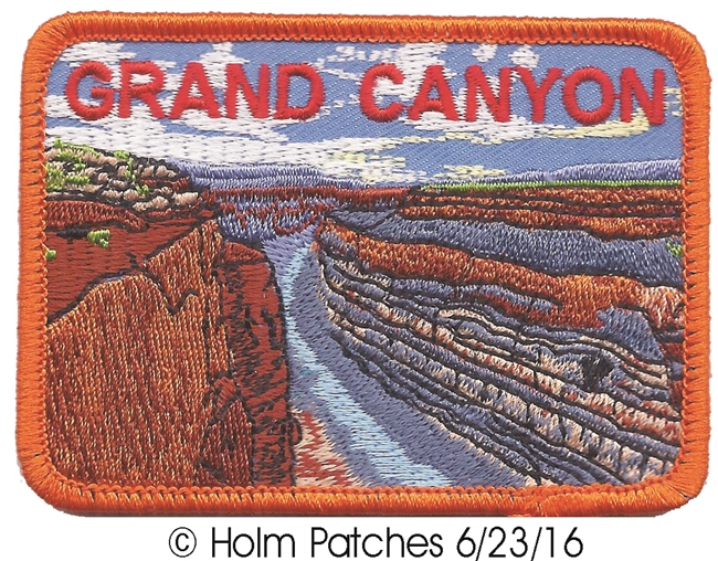 GRAND CANYON rectangle souvenir embroidered patch