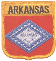 ARKANSAS medium flag shield uniform or souvenir embroidered patch
