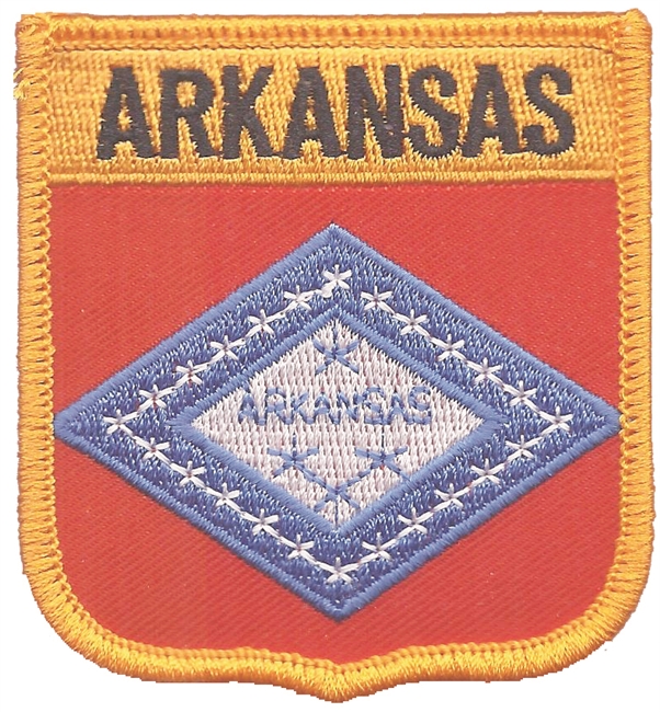 ARKANSAS medium flag shield uniform or souvenir embroidered patch