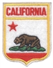 CALIFORNIA small flag shield uniform or souvenir embroidered patch