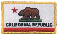 CALIFORNIA REPUBLIC flag uniform or souvenir embroidered patch