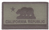 CALIFORNIA REPUBLIC olive drab flag uniform or souvenir embroidered patch