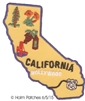 CALIFORNIA map souvenir embroidered patch