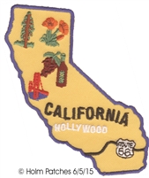 CALIFORNIA map souvenir embroidered patch