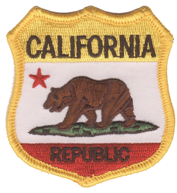 CALIFORNIA REPUBLIC crest uniform or souvenir embroidered patch