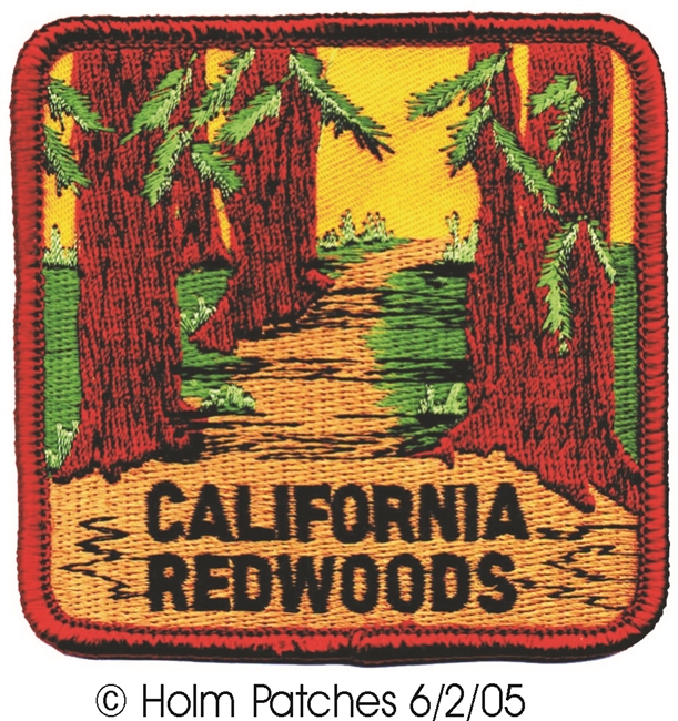 CALIFORNIA REDWOODS 3" souvenir embroidered patch