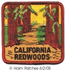 CALIFORNIA REDWOODS souvenir embroidered patch