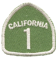 CALIFORNIA 1 highway sign souvenir embroidered patch.