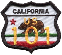 CALIFORNIA US 101 bear flag souvenir embroidered patch.