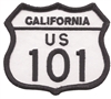 CALIFORNIA US 101 highway sign souvenir embroidered patch