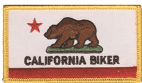 CALIFORNIA BIKER souvenir embroidered patch