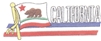 CALIFORNIA wavy flag ribbon souvenir embroidered patch