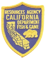 CALIFORNIA FISH & GAME souvenir embroidered patch