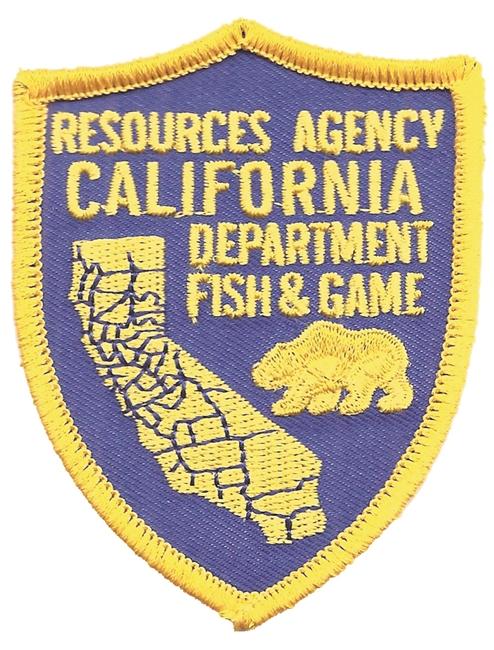 CALIFORNIA FISH & GAME souvenir embroidered patch