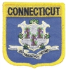 CONNECTICUT medium flag shield embroidered patch