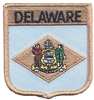 DELAWARE medium flag shield uniform or souvenir embroidered patch