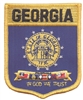 GEORGIA large flag shield embroidered patch - old