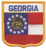 GEORGIA medium flag shield uniform or souvenir embroidered patch, GA