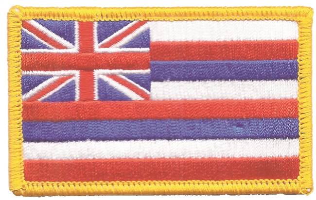 Hawaii flag uniform or souvenir embroidered patch, HI