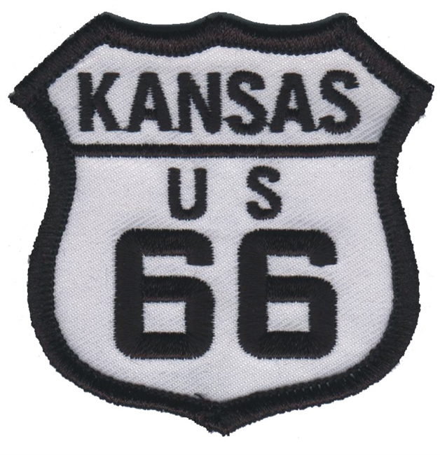 KANSAS US 66 souvenir embroidered patch, KS, route 66