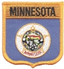 MINNESOTA medium flag shield embroidered patch, MN