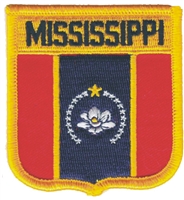 MISSISSIPPI new flag shield embroidered patch, ms