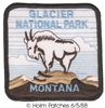 GLACIER NATIONAL PARK MONTANA souvenir embroidered patch