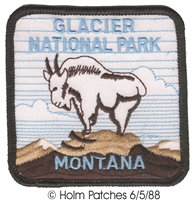 GLACIER NATIONAL PARK MONTANA souvenir embroidered patch