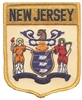 NEW JERSEY large flag shield uniform or souvenir embroidered patch, NJ