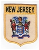 NEW JERSEY large flag shield uniform or souvenir embroidered patch, NJ