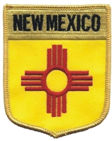 NEW MEXICO large flag shield uniform or souvenir embroidered patch, NM