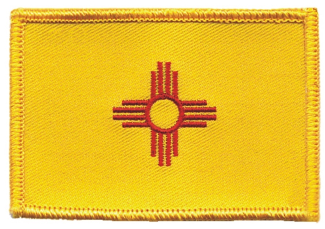 New Mexico flag uniform or souvenir embroidered patch, NM