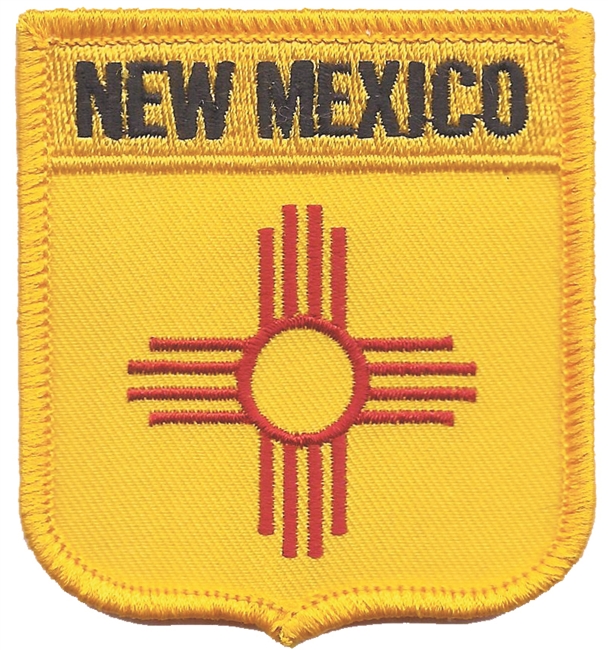 NEW MEXICO medium flag shield uniform or souvenir embroidered patch, NM