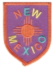 NEW MEXICO colorful zia shield souvenir embroidered patch