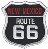 NEW MEXICO ROUTE 66 on black twill souvenir embroidered patch, NM