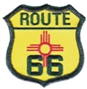 ROUTE 66 on New Mexico flag souvenir embroidered patch, NM